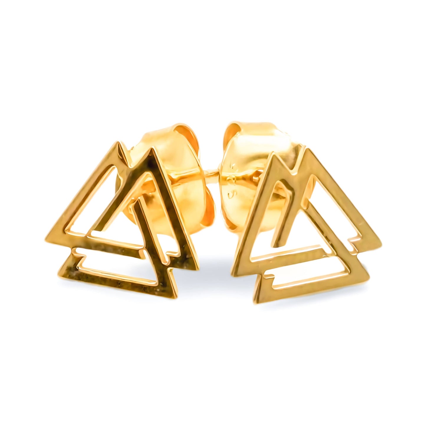 Vergoldete triyanische Ohrringe