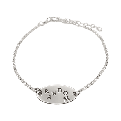 Pulsera Random de plata 925 con medallón RANDOM