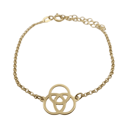 Pulsera Bulat de plata 925 bañada en oro con Flor de la Vida