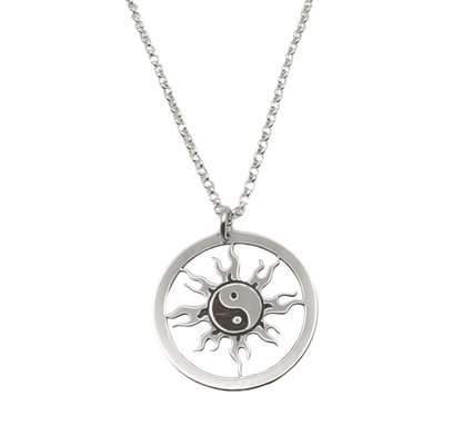 Collar Yinyang de plata 925 con símbolo yin yang