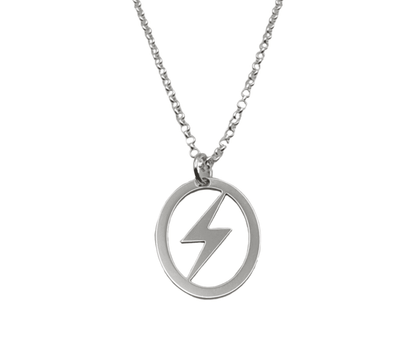 Collar Ray de plata 925 con colgante de rayo
