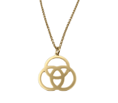 Collar Bulat de plata 925 bañado en oro con Flor de la Vida