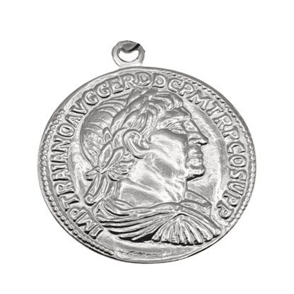 Collar Trajano de plata 925 con moneda romana