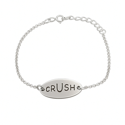 Pulsera Crush de plata 925 con medallón CRUSH