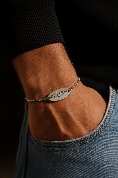 Pulsera Crush de plata 925 con medallón CRUSH