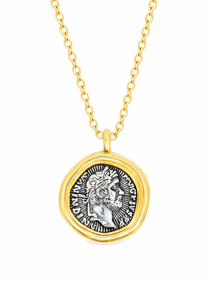 Colgante de moneda romana en plata 925