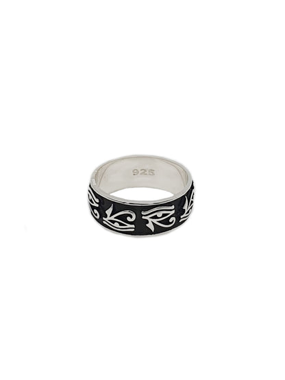Anillo Udyat de plata 925 con Ojo de Horus