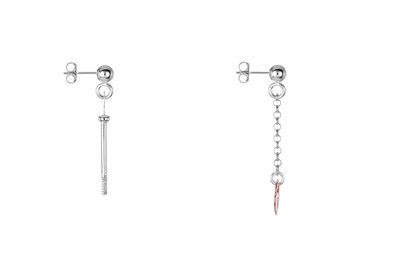 Pendientes Kadna de plata 925 con llave y candado