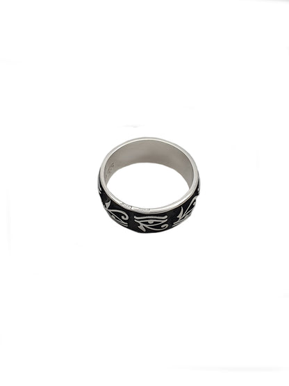 Anillo Udyat de plata 925 con Ojo de Horus
