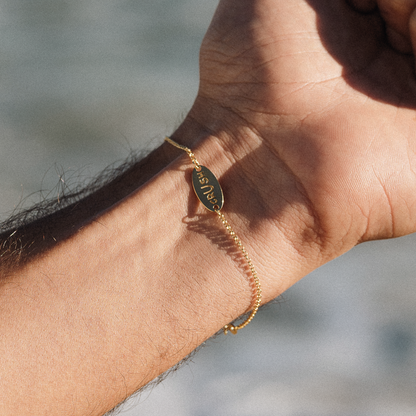 Pulsera Crush de plata 925 bañada en oro con medallón CRUSH