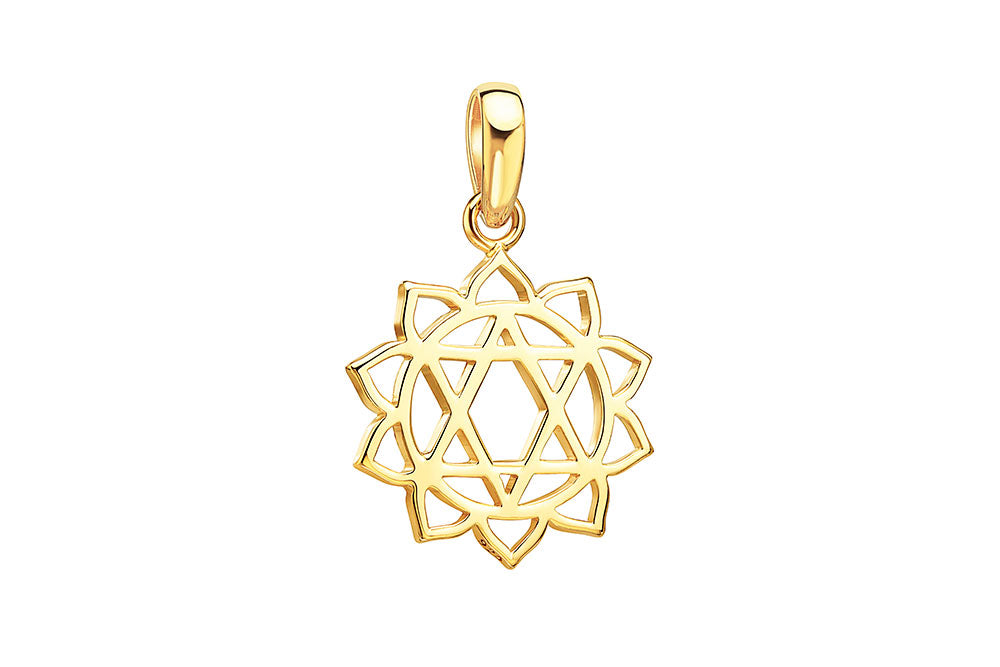 Gold-plated Anahata necklace
