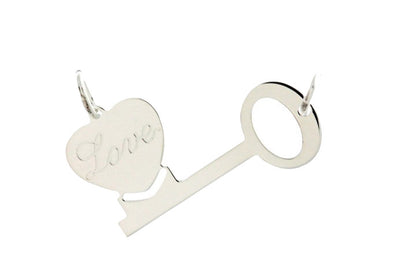 Collar Shairi de plata 925 con llave Love
