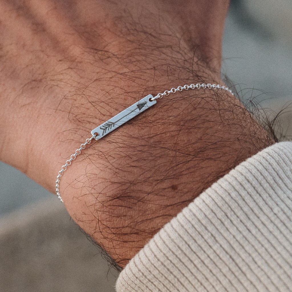 Pulsera Muvi de plata 925 con flecha