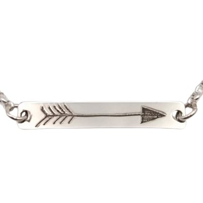 Pulsera Muvi de plata 925 con flecha