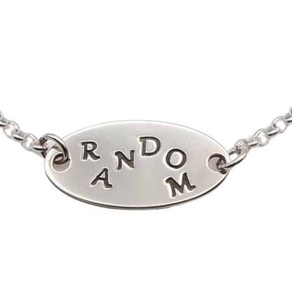 Pulsera Random de plata 925 con medallón RANDOM