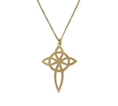 Collar Moloi de plata 925 bañado en oro con estrella wicca