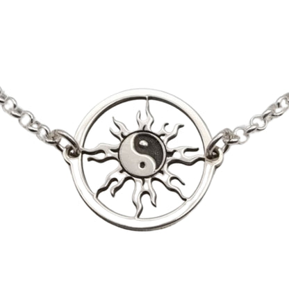 Pulsera Yinyang de plata 925 con símbolo yin yang